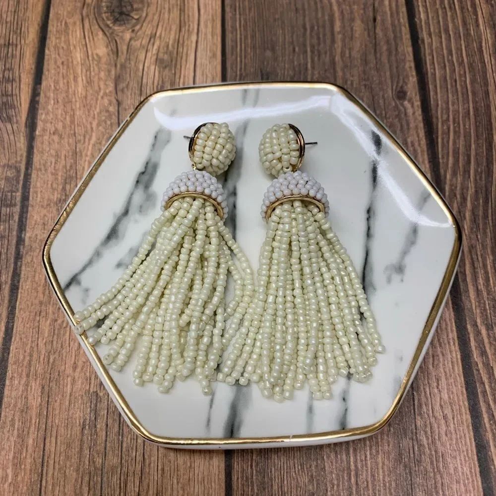 Bauble Bar Pearl Tassel Earrings